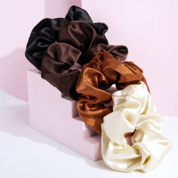 Brushworks Satin Scrunchies Natural ластици за коса купи на топ цена