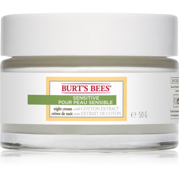 Burt’s Bees Sensitive хидратиращ нощен крем за чувствителна кожа на лицето 50 гр.