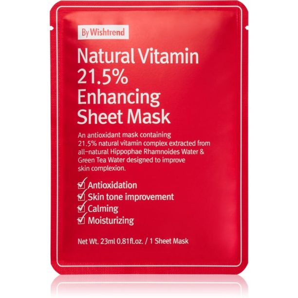 By Wishtrend Natural Vitamin подсилваща платнена маска 23 мл.