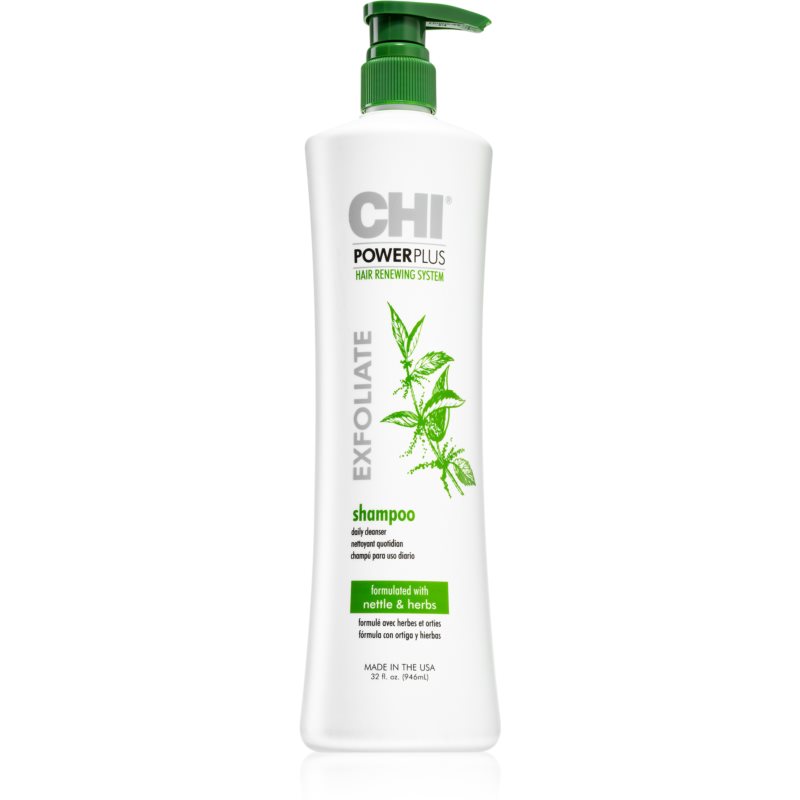 CHI Power Plus Exfoliate дълбоко почистващ шампоан с успокояващ ефект 946 мл.