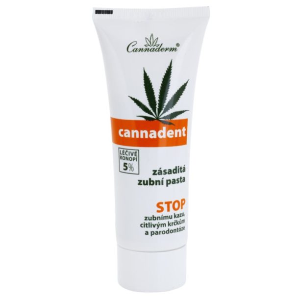 Cannaderm Cannadent Alkaline toothpaste билкова паста за зъби с конопено масло 75 гр. на ниска цена