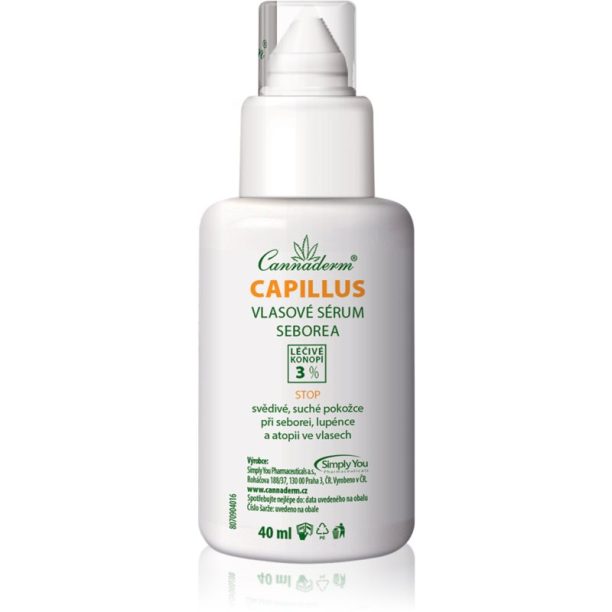 Cannaderm Capillus Seborea Hair Serum активен серум за суха и сърбяща кожа на главата 40 мл.