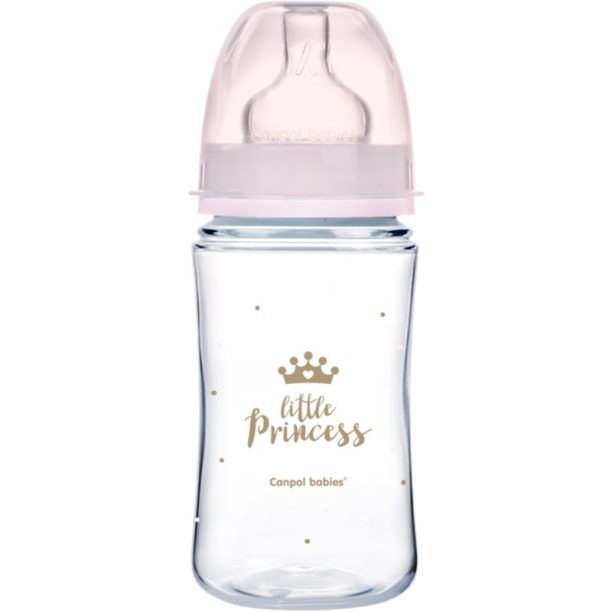 Canpol babies Royal Baby бебешко шише 3m+ Pink 240 мл.