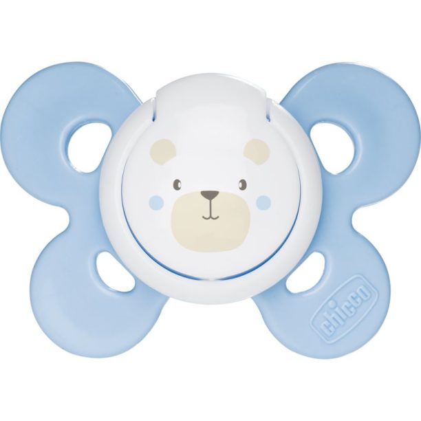 Chicco Physio Comfort Bear/Raccoon биберон 0-6m Boy 2 бр.