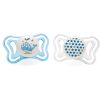 Chicco Physio Light Boy Night биберон 2-6 m 2 бр.