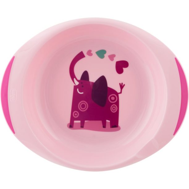 Chicco Take Eat Easy Dish Set сет за хранене 12m+ Pink на ниска цена