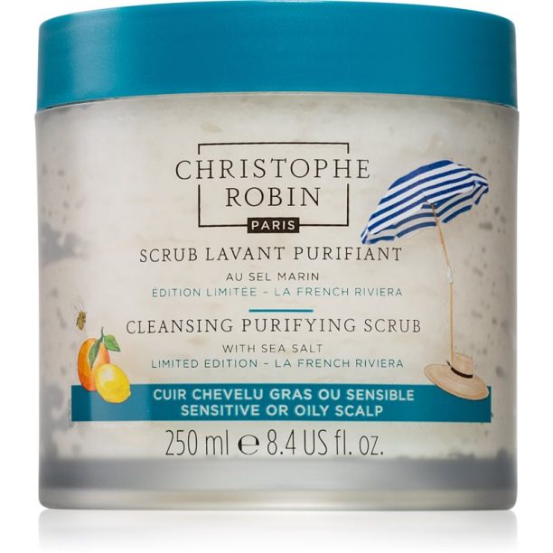 Christophe Robin Cleansing Purifying Scrub with Sea Salt La French Riviera почистващ шампоан с пилинг ефект лимитирана версия 250 мл.