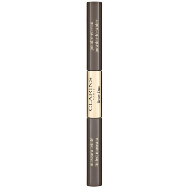 Clarins Brow Duo комплект за подстригване на вежди  за фиксиране и оформяне цвят 05 - Dark Brown 2