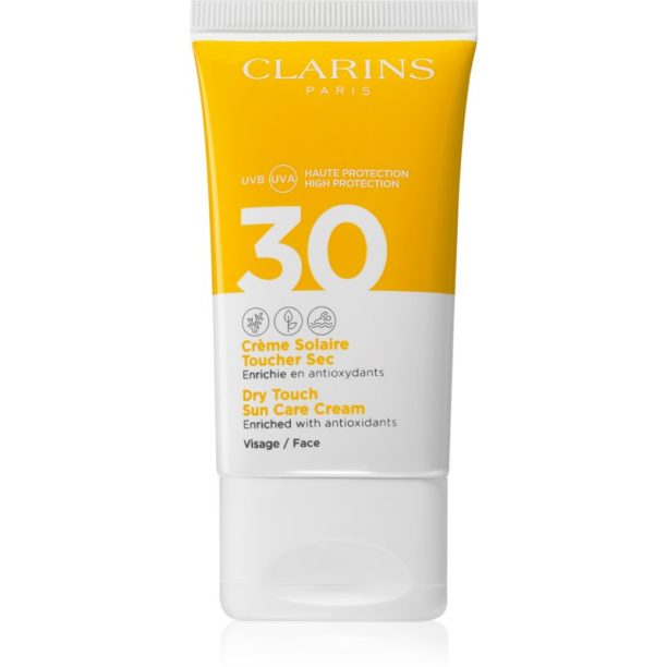 Clarins Dry Touch Sun Care Cream слънцезащитен крем за лице SPF 30 50 мл.