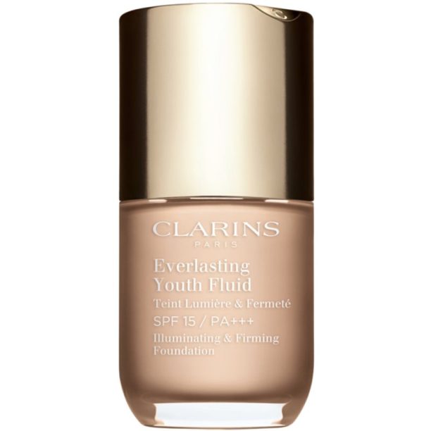 Clarins Everlasting Youth Fluid озаряващ фон дьо тен SPF 15 цвят 100 Lily 30 мл. на ниска цена