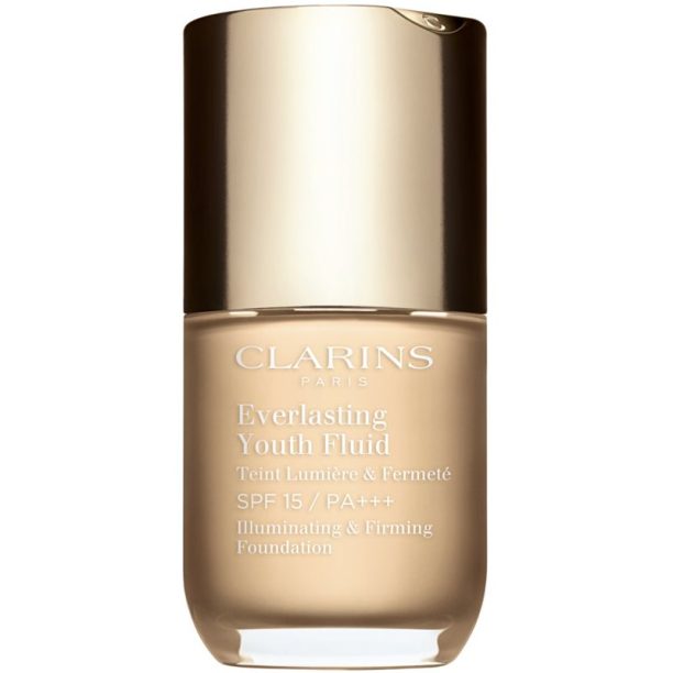 Clarins Everlasting Youth Fluid озаряващ фон дьо тен SPF 15 цвят 100.5 Cream 30 мл. на ниска цена