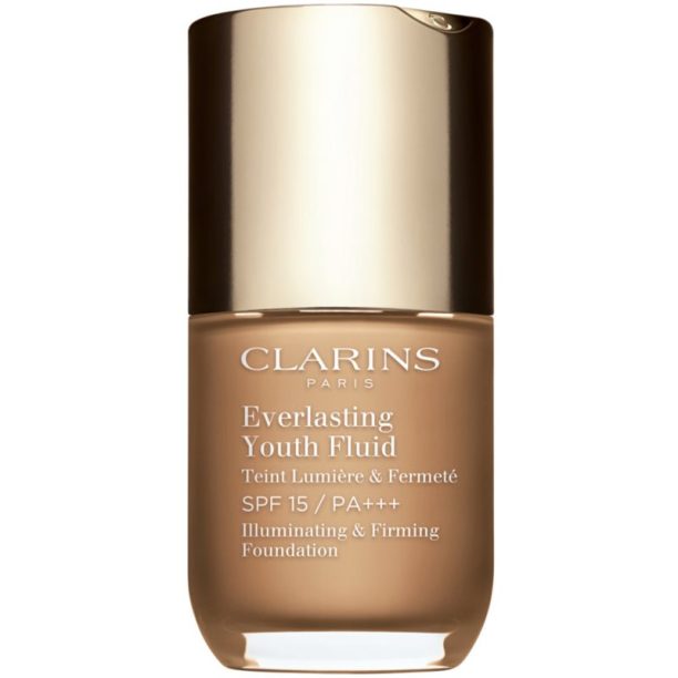 Clarins Everlasting Youth Fluid озаряващ фон дьо тен SPF 15 цвят 114 Cappuccino 30 мл. на ниска цена