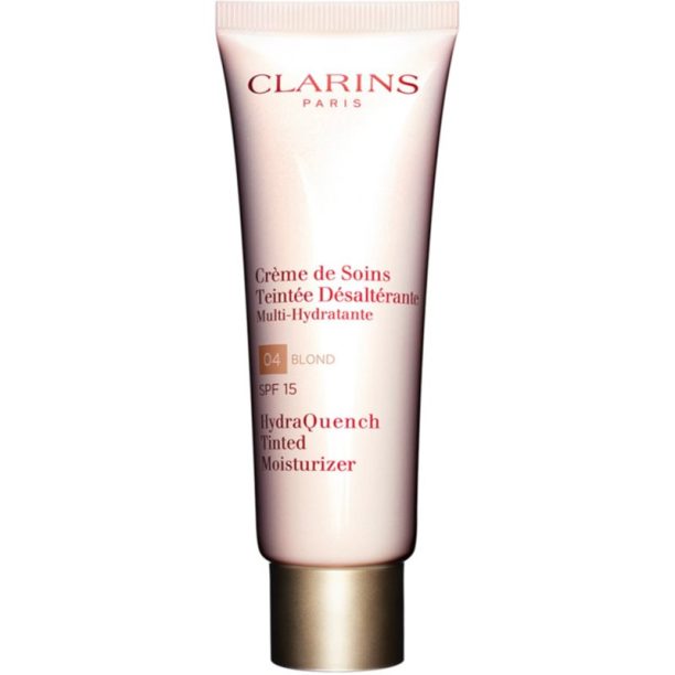 Clarins HydraQuench Tinted Moisturizer лек тониращ крем с хидратиращ ефект SPF 15 цвят 04 Blond  50 мл. на ниска цена