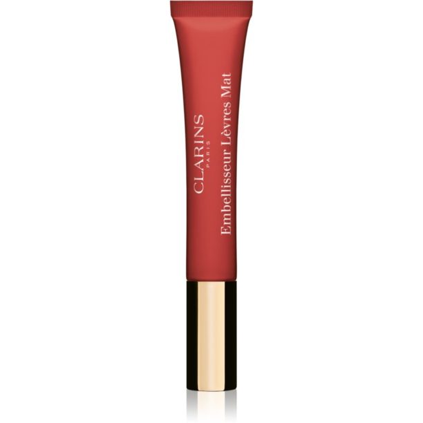 Clarins Lip Perfector Velvet кремообразен гланц за устни цвят 02 Velvet Rosewood 12 мл.