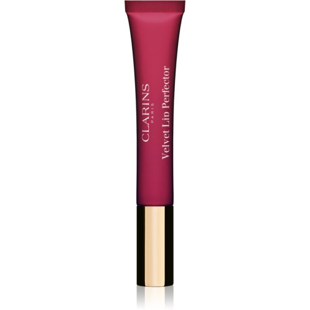 Clarins Lip Perfector Velvet кремообразен гланц за устни цвят 04 Velvet Raspberry 12 мл.