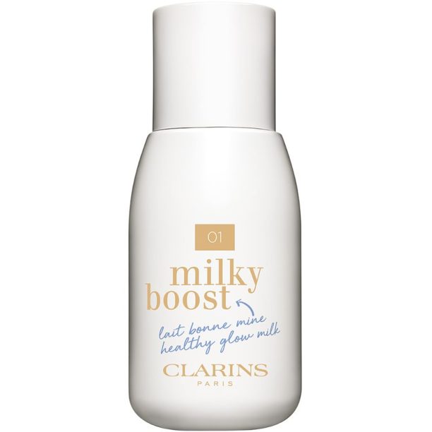 Clarins Milky Boost тониращ лосион да уеднакви цвета на кожата цвят 01 Milky Cream 50 мл.