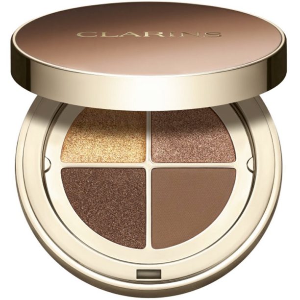 Clarins Ombre 4 Colour Eye Palette палитра сенки за очи за дълготраен ефект цвят 04 - Brown Sugar Gradation 4