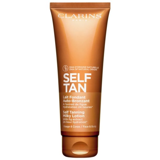 Clarins Self Tan Milky Lotion бронзиращ лосион за тяло и лице 125 мл. на ниска цена