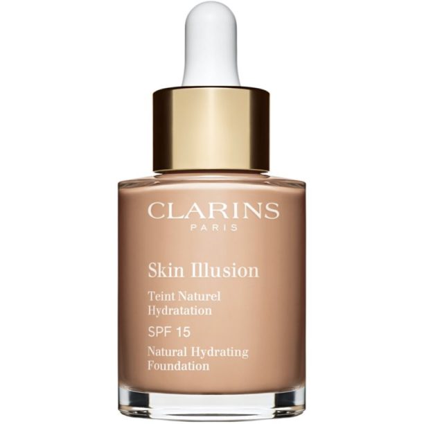 Clarins Skin Illusion Natural Hydrating Foundation озаряващ хидратиращ фон дьо тен SPF 15 цвят 107C Beige 30 мл.