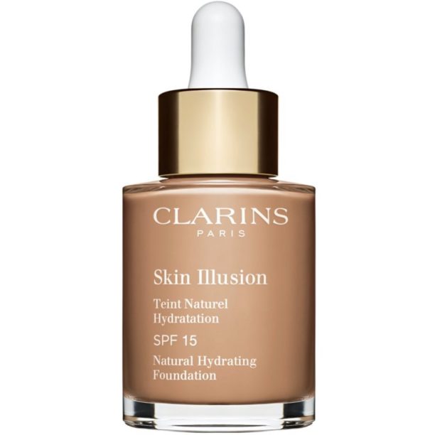 Clarins Skin Illusion Natural Hydrating Foundation озаряващ хидратиращ фон дьо тен SPF 15 цвят 112C Amber 30 мл.