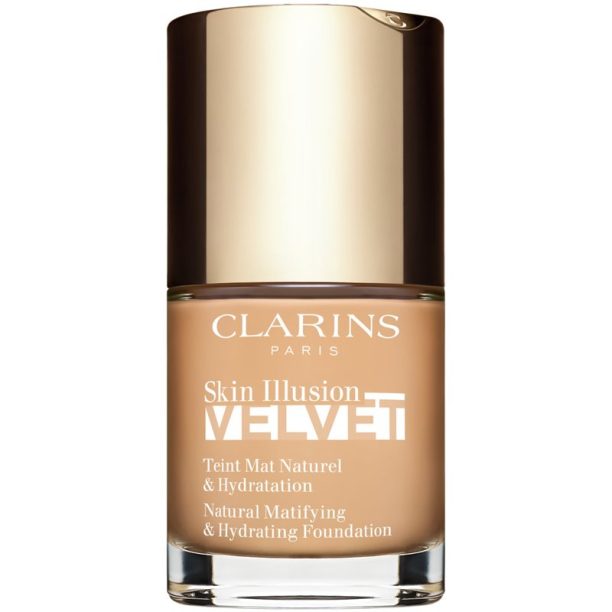 Clarins Skin Illusion Velvet течен фон дьо тен с матов завършек с подхранващ ефект цвят 108.3N 30 мл. на ниска цена