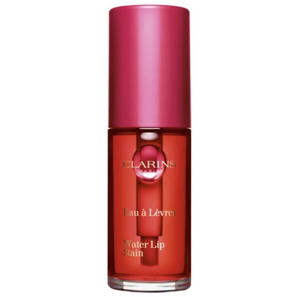 Clarins Water Lip Stain гланц за устни с матиращ ефект с хидратиращ ефект цвят 01 Rose Water 7 мл.