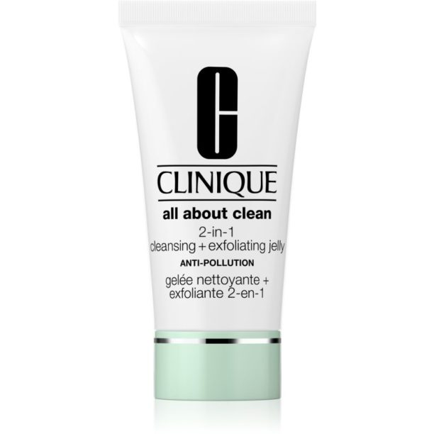 Clinique All About Clean 2-in-1 Cleansing + Exfoliating Jelly ексфолиращ почистващ гел 150 мл. на ниска цена