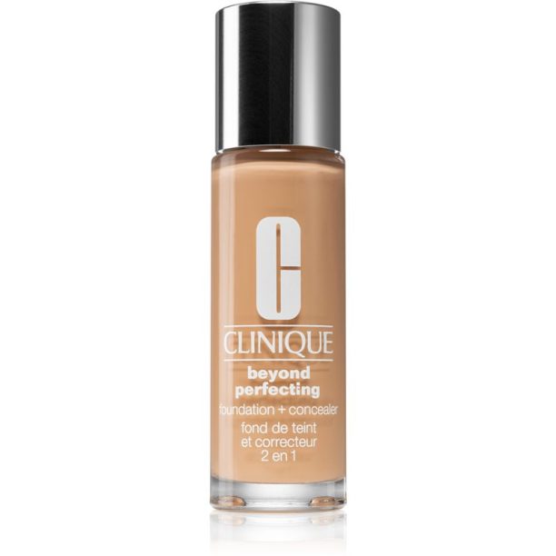 Clinique Beyond Perfecting™ Foundation + Concealer грим и коректор 2 в 1 цвят 07 Cream Chamois 30 мл.