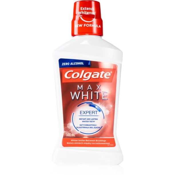 Colgate Max White Expert избелваща вода за уста без алкохол 500 мл.