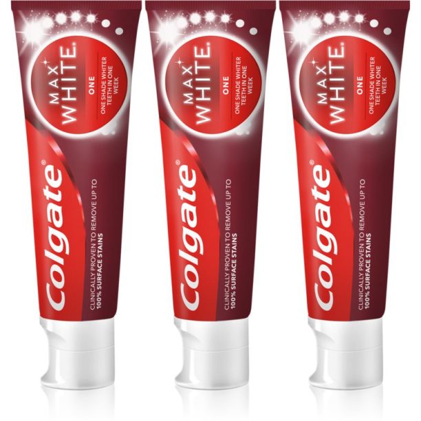 Colgate Max White One избелваща паста за зъби 3x75 мл.