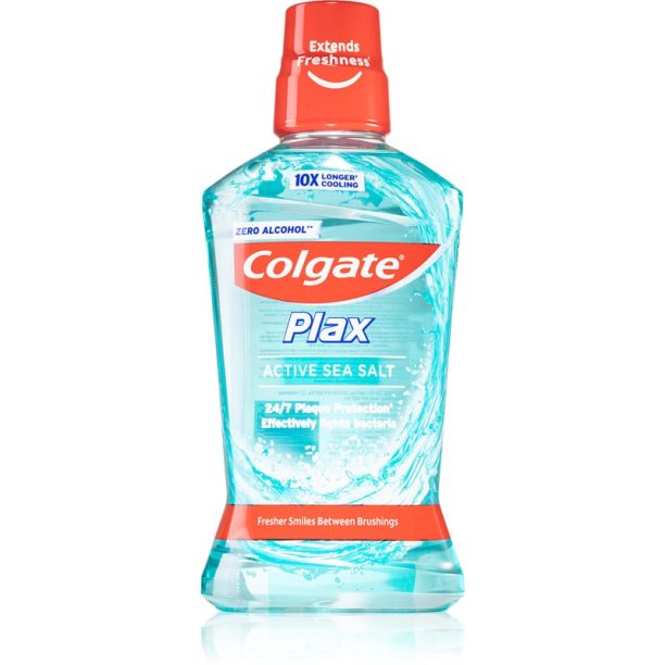 Colgate Plax Active Sea Salt вода за уста против зъбна плака без алкохол 500 мл.