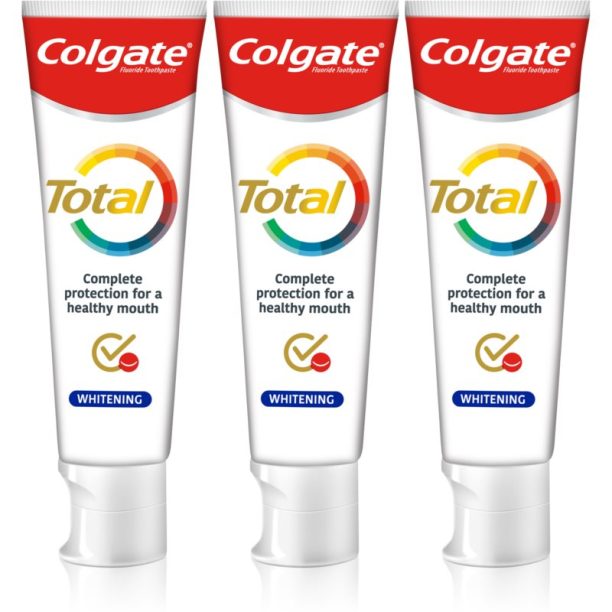 Colgate Total Whitening избелваща паста за зъби 3 x 75 мл.