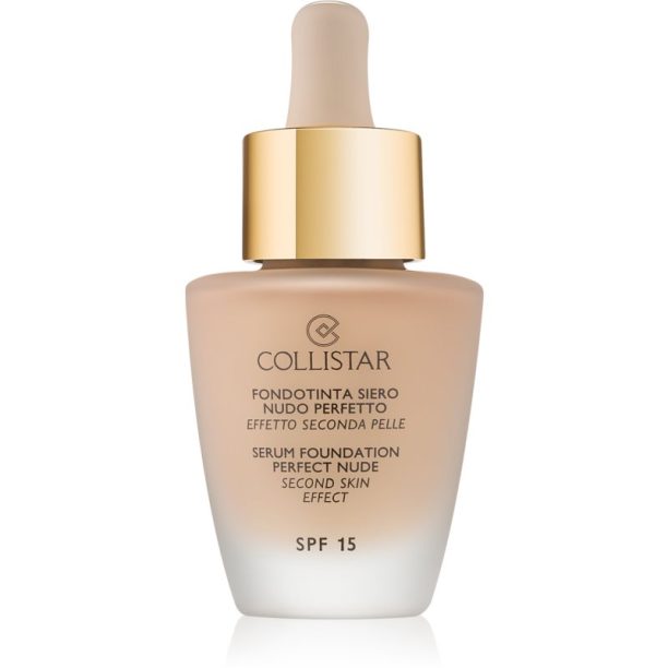 Collistar Serum Foundation Perfect Nude озаряващ фон дьо тен за естествен вид SPF 15 цвят 1 Ivory 30 мл. на ниска цена