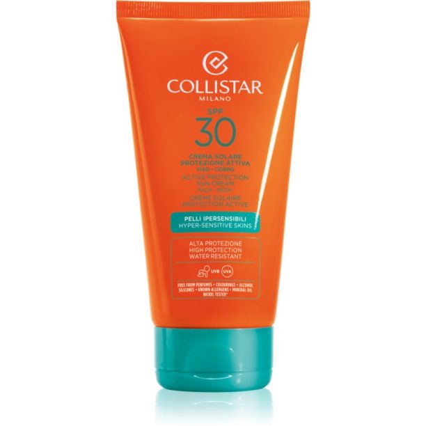 Collistar Special Perfect Tan Active Protection Sun Cream водоустойчив крем за слънчеви бани SPF 30 150 мл.