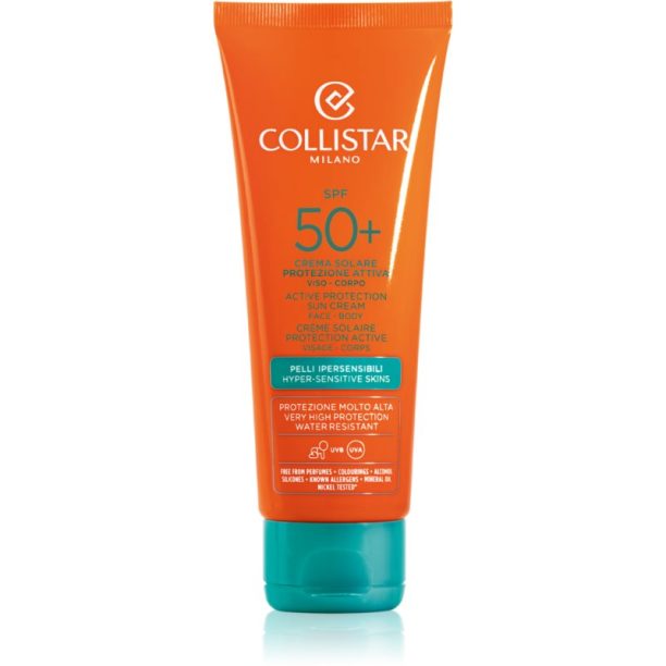 Collistar Special Perfect Tan Active Protection Sun Cream слънцезащитни продукти SPF 50+ 100 мл.