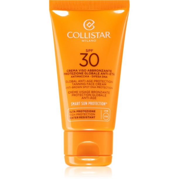 Collistar Special Perfect Tan Global Anti-Age Protection Tanning Face Cream слънцезащитен крем против стареене на кожата SPF 30 50 мл.