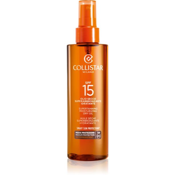 Collistar Special Perfect Tan Supertanning Moisturizing Dry Oil олио за загар SPF 15 200 мл.