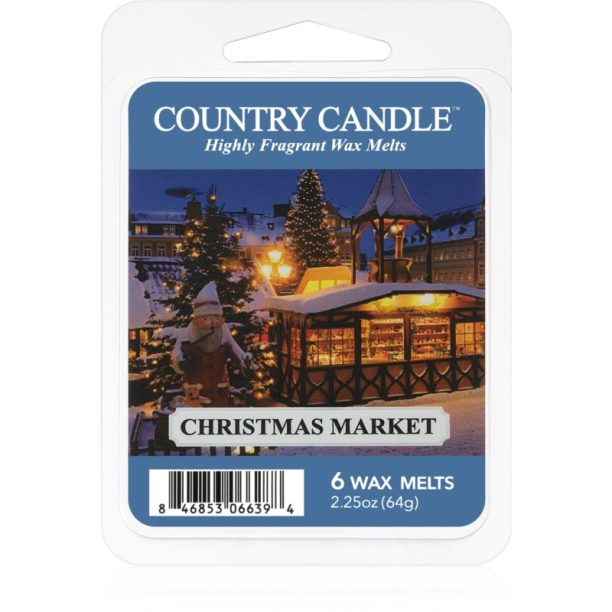 Country Candle Christmas Market восък за арома-лампа 64 гр.