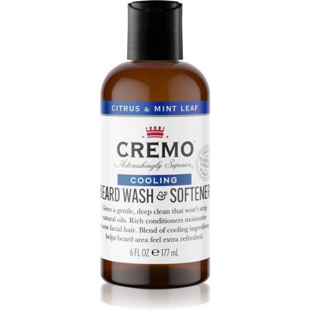 Cremo 2 in 1 Beard Wash & Softener шампоан за брада за мъже Citrus & Mint Leaf 177 мл. на ниска цена