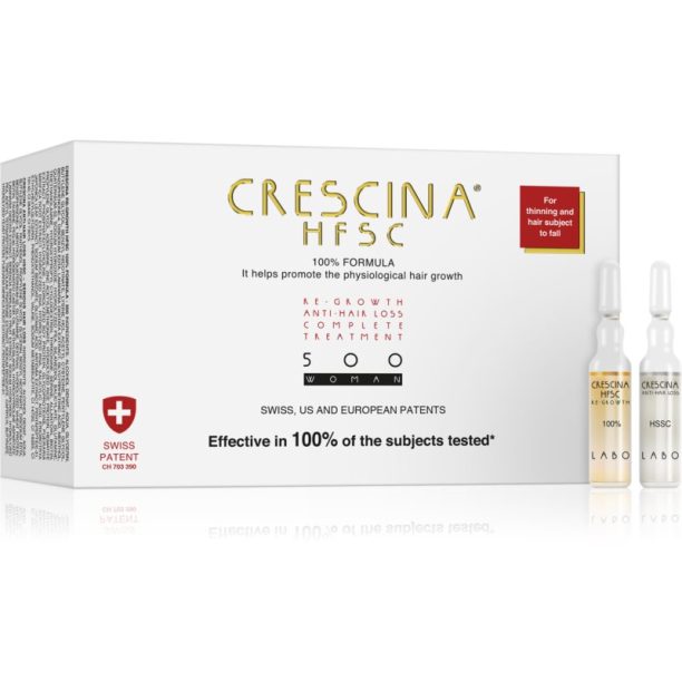 Crescina 500 Re-Growth and Anti-Hair Loss грижа за растеж на косата против косопад за жени 500 20 x 3.5 мл.