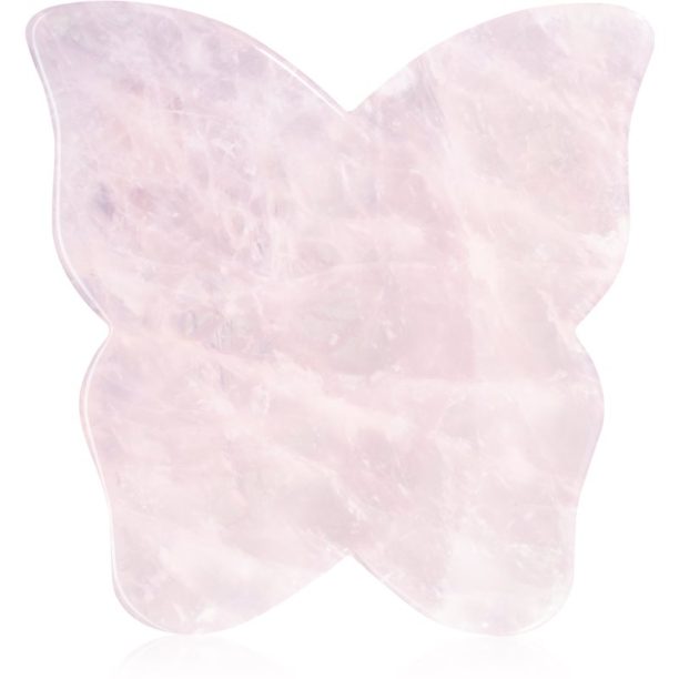 Crystallove Rose Quartz Butterfly Gua Sha масажно приспособление