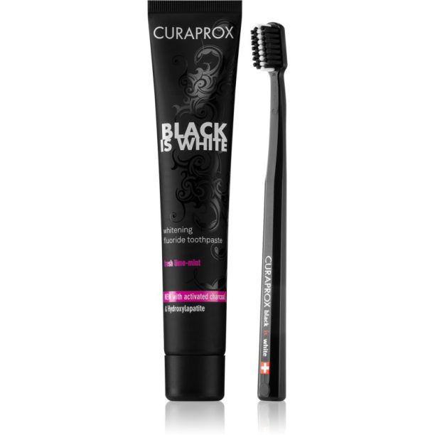 Curaprox Black is White Комплект за дентална грижа