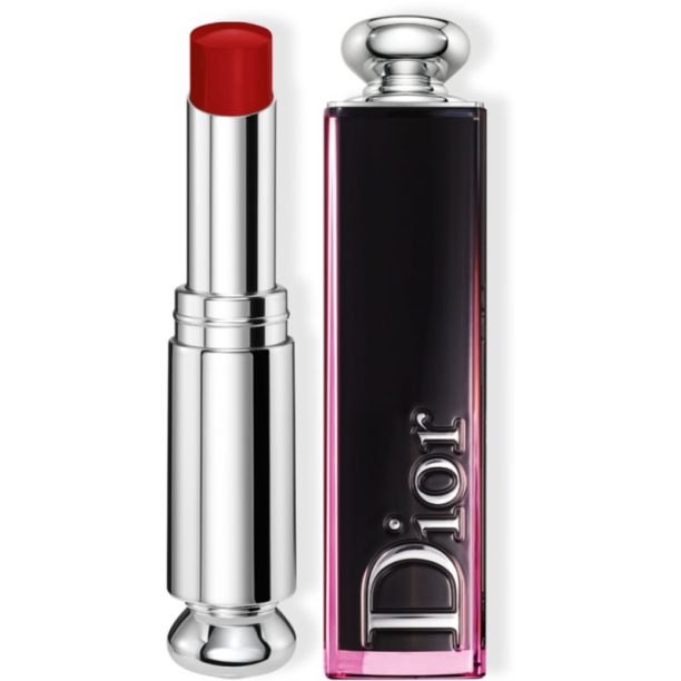 DIOR Dior Addict Lacquer Stick червило със силен блясък цвят 857 Hollywood Red 3