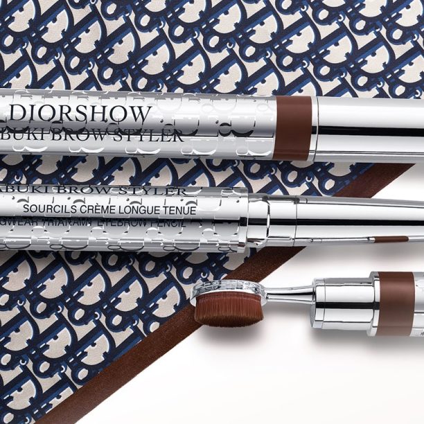 DIOR Diorshow Kabuki Brow Styler молив за вежди  с четка цвят 031 Light Brown 0