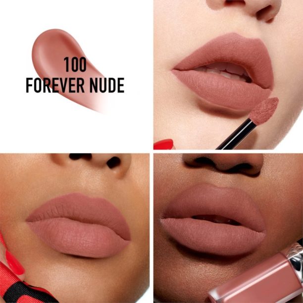 DIOR Rouge Dior Forever Liquid матиращо течно червило цвят 100 Forever Nude 6 мл. на ниска цена