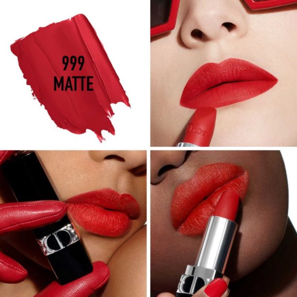 DIOR Rouge Dior The Refill дълготрайно червило пълнител цвят 999 Matte 3