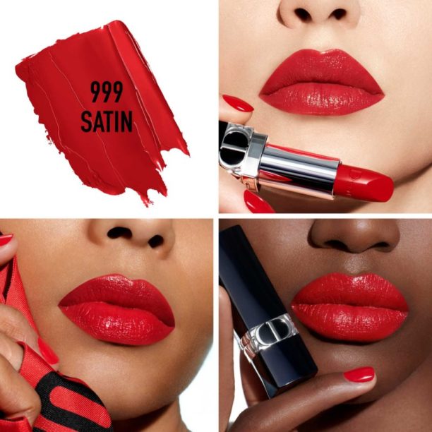 DIOR Rouge Dior The Refill дълготрайно червило пълнител цвят 999 Satin 3