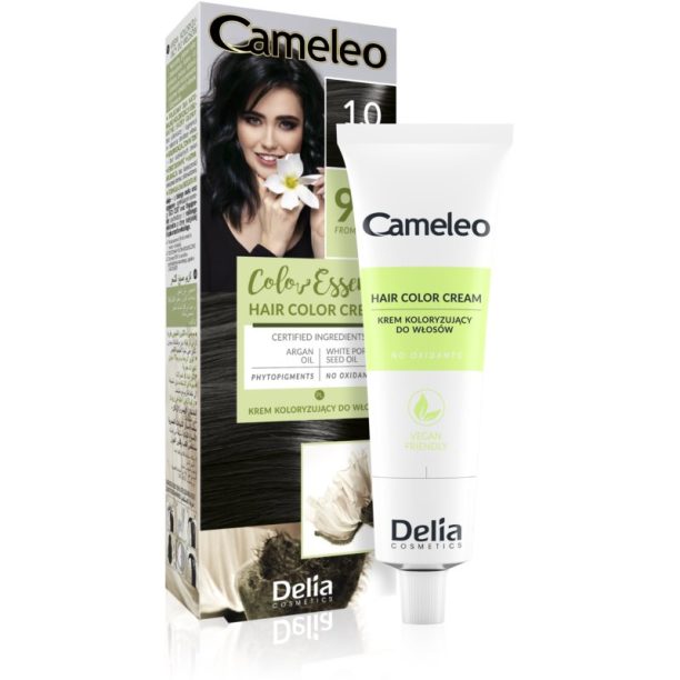 Delia Cosmetics Cameleo Color Essence боя за коса в туба цвят 1.0 Black 75 гр.