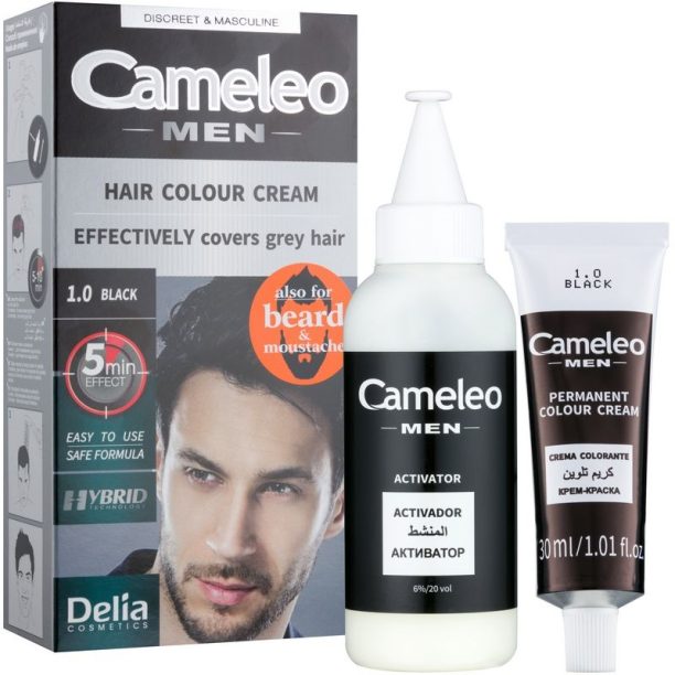 Delia Cosmetics Cameleo Men боя за коса цвят 1.0 Black 30 мл. на ниска цена