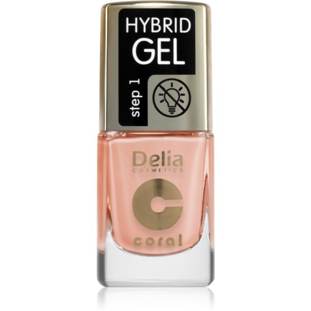 Delia Cosmetics Coral Hybrid Gel гел лак за нокти без използване на UV/LED лампа цвят 113 11 мл.